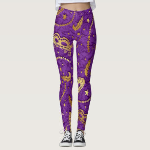 Mardi Gras Masquerade Pop Mode Leggings