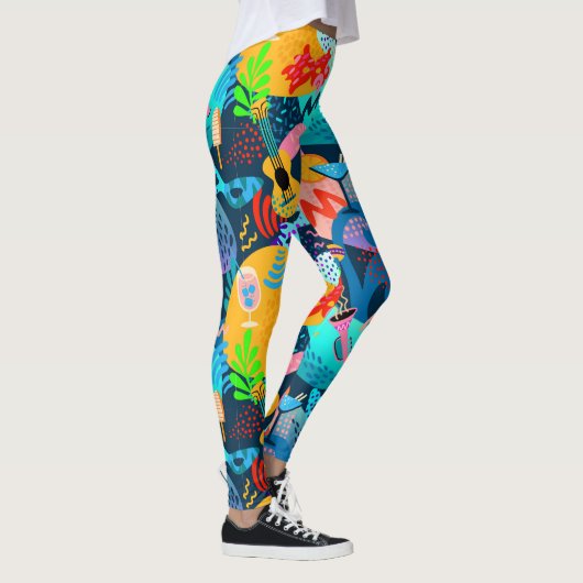 Mardi Gras Masquerade Pop Mode Leggings (Rechts)