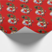 MARDI GRAS MASQUERADE rood Cadeaupapier (Hoek)