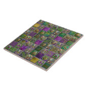 Mardi Gras Masques Plumes Fleur de lis Carreaux Im (Côté)