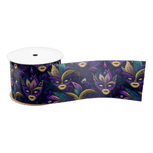 Mardi Gras met goudgele maskers Lint