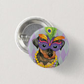 Mardi Gras Min Pin Ronde Button 3,2 Cm (Voorkant /achterkant)