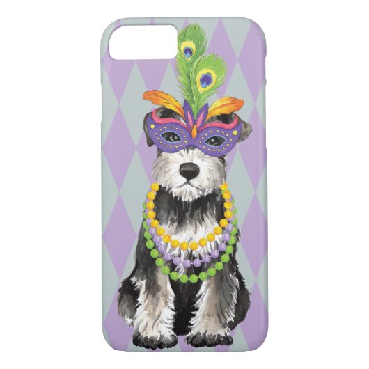 Mardi Gras Mini Schnauzer Case-Mate iPhone Case (Achterkant)