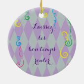 Mardi Gras Mini Schnauzer Keramisch Ornament (Achterkant)