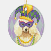 Mardi Gras Miniature Podle Keramisch Ornament (Links)