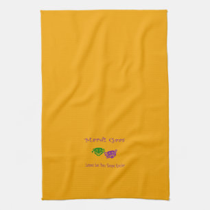 Mardi Gras Mmaskers Rouler Theedoek