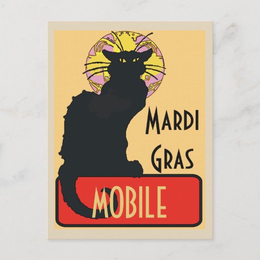 Mardi Gras, Mobiel, AL Briefkaart (Voorkant)
