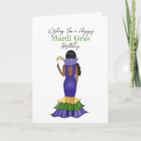 Mardi Gras Mode Illustratie - Happy Birthday