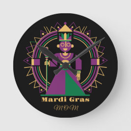 Mardi Gras Mom 2026 Queen Ronde Klok
