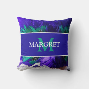 Mardi Gras monogram initiaal op paars vet dinsdag Kussen