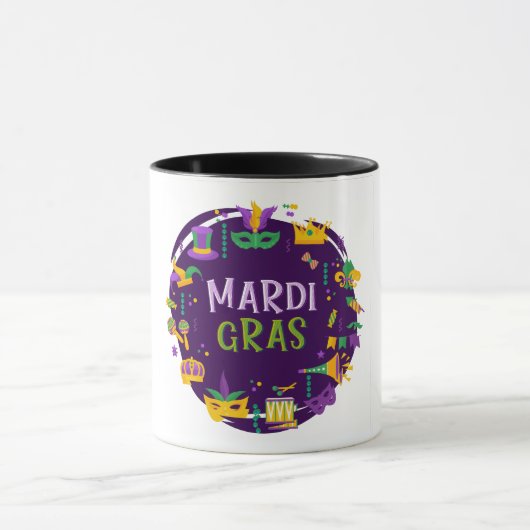 Mardi Gras Mug pour fêter le festival Facemask (Centre)