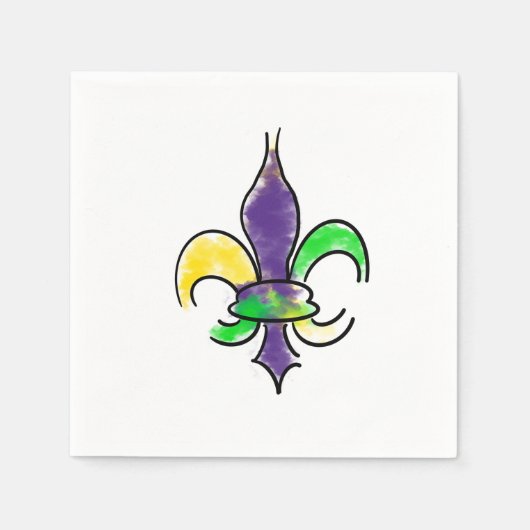 Mardi Gras Napkin Servet (Voorkant)