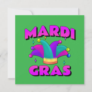 Mardi Gras Narrenhoed Kaart