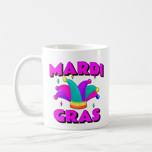 Mardi Gras Narrenhoed Klassieke Mok (Links)