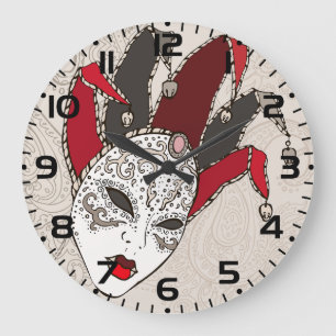 Mardi Gras Narrenmasker Venetiaans Carnaval Grote Klok