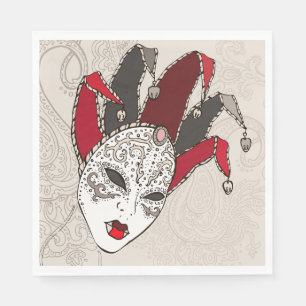Mardi Gras Narrenmasker Venetiaans Carnaval Servet