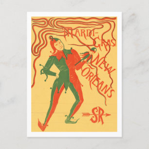  Mardi Gras nester kleurenillustratie Briefkaart