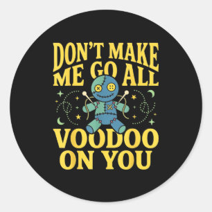 Mardi Gras New Orleans Heks Voodoo Dokter Voodoo Ronde Sticker