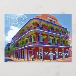 Mardi Gras New Orleans Historic Street Kaart