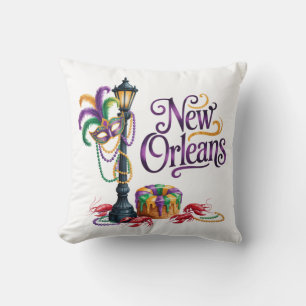 Mardi Gras New Orleans illustratie Kussen