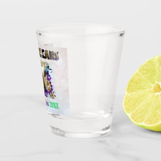 Mardi Gras New Orleans kralen masker Nola Shot Glas (Rechts)