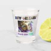 Mardi Gras New Orleans kralen masker Nola Shot Glas (Voorkant)
