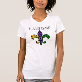 Mardi Gras New Orleans luipaard fleur de lis T-shirt
