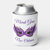 Mardi Gras New Orleans Masker Blikjeskoeler (Blikje Voorkant)