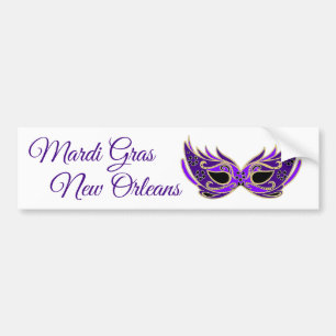Mardi Gras New Orleans Masker Bumpersticker