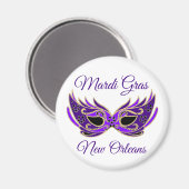 Mardi Gras New Orleans Masker Magneet (Voorkant / Achterkant)