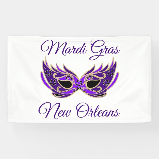 Mardi Gras New Orleans Masker Spandoek (Horizontaal)