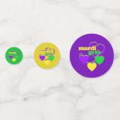 Mardi Gras New Orleans Paars Gellow Gold Custom Confetti (Achterkanten)