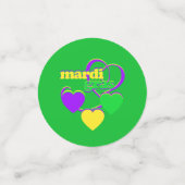 Mardi Gras New Orleans Paars Gellow Gold Custom Confetti (Kleine voorkant)