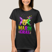 Mardi Gras Newfoundland Dog Lover Carnival Jester_ T-shirt (Voorkant)