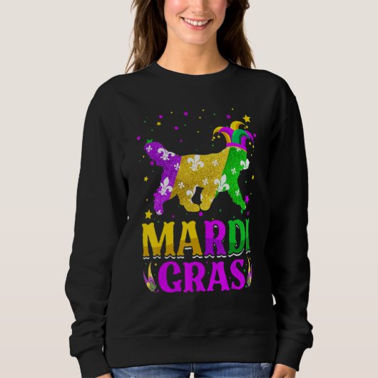 Mardi Gras Newfoundland Dog Lover Carnival Jester_ Trui (Voorkant)