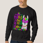 Mardi Gras No Prob Llama Alpaca Funny Carnival Cos Trui (Voorkant)