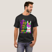 Mardi Gras No Prob Llama Alpaca Funny Carnival Par T-shirt (Voorkant volledig)
