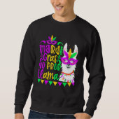 Mardi Gras No Prob Llama Alpaca Funny Carnival Par Trui (Voorkant)