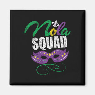 Mardi Gras Nola Squad Verdrietig New Orleans Krale Magneet