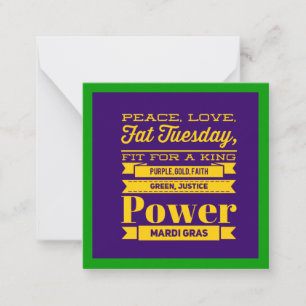 Mardi Gras Notitiekaartje