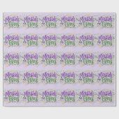 Mardi Gras on Green Stones Cadeaupapier (Vlak)