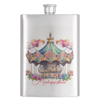 Mardi Gras ontwerp in Classic Flask Flacon
