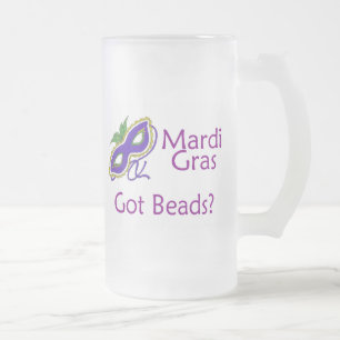 Mardi Gras Paars Masker Matglas Bierpul