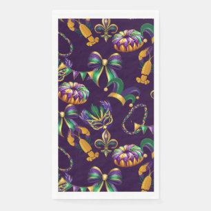 Mardi Gras Paarse Patroon Servet