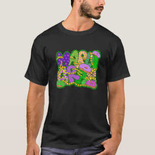 Mardi Gras Paczki Donuts Beads Carnival Party Grap T-shirt