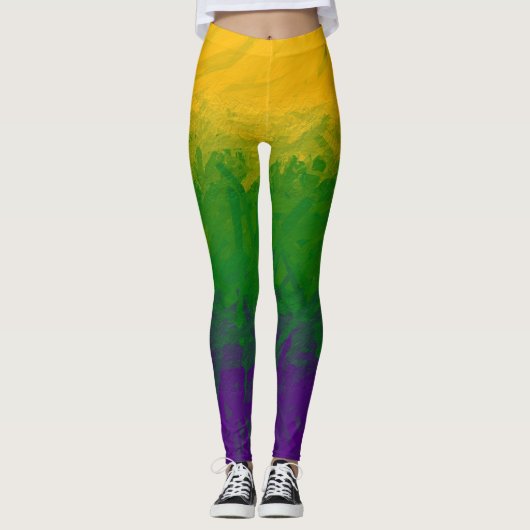 Mardi Gras Paint Leggings (Voorkant)