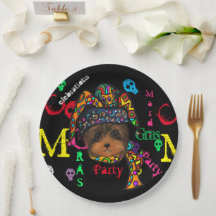 Mardi GRAS    Papieren Bordje