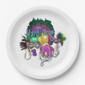 Mardi Gras Papieren Bordje (Voorkant)