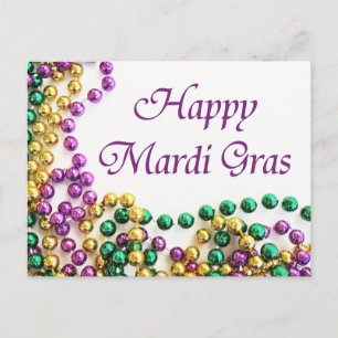 Mardi Gras Parade Beads Briefkaart