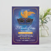 Mardi Gras partie Invitation Flyer Modèle (Debout devant)